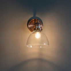 Applique vintage en verre et cuivre - Flavia