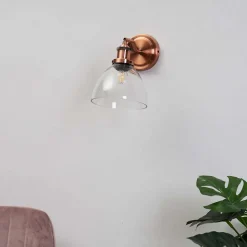 Applique vintage en verre et cuivre - Flavia