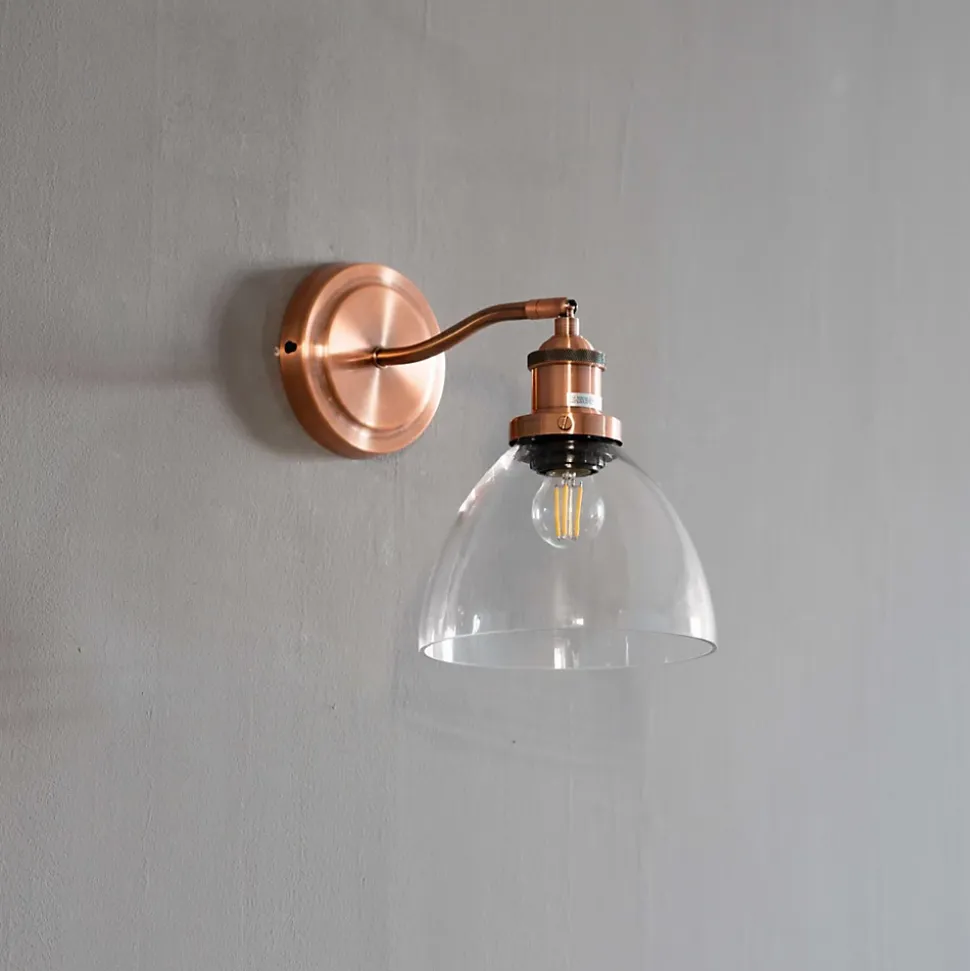 Applique vintage en verre et cuivre - Flavia