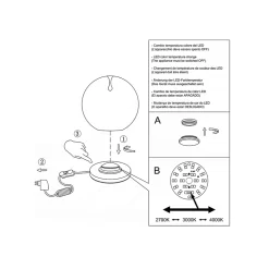 Ariel - Lampe de table transparente Fabas Luce - Lampe tactile LED dimmable 11W - Verre borosilicate transparent avec goutte