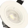 Arlux Lighting Lot 3 Spots blanc encastrables Fixes SAPHYR GU10 5W 380lm Blanc Neutre