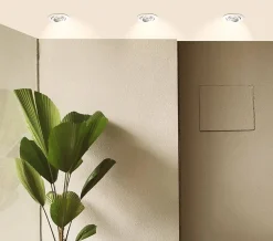 Arlux Lighting Lot 3 Spots blanc encastrables Orientables SAPHYR GU10 5W 380lm Blanc Chaud