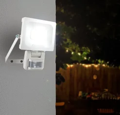 Arlux Lighting Projecteur Mural NINO 20W 1600lm - Detecteur de Mouvement - Blanc