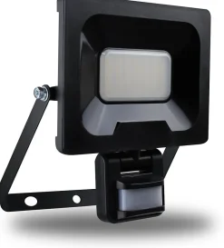 Arlux Lighting Projecteur Mural NINO 30W 2400lm - Detecteur de Mouvement - Noir