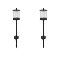 Balise à piquer extérieures Beret Led intégrée 2x160lm 7w IP44 GoodHome noir vendue par 2