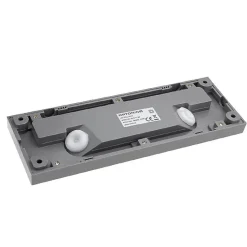 Balise LED en Saillie Rectangle 3W 220V 65 degrés Grise IP65 pour Escaliers - Blanc Chaud 2300K - 3500K - SILAMP