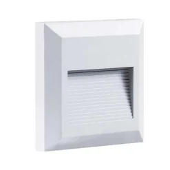 Balise LED saillie Carré 2W 220V 55 degrés Blanche IP65 pour Escalier - Blanc Neutre 4000K - 5500K - SILAMP