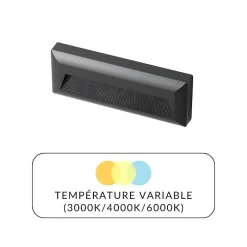 Balise LED Saillie CCT Étanche 5W NOIRE - 3000K/4000K/6500K - SILAMP