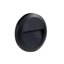 Balise LED saillie Ronde 2W 220V 55 degrés Noire IP65 pour Escalier - Blanc Chaud 2300K - 3500K - SILAMP