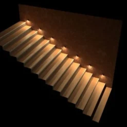 Balise LED saillie Ronde 2W 220V 55 degrés Noire IP65 pour Escalier - Blanc Chaud 2300K - 3500K - SILAMP