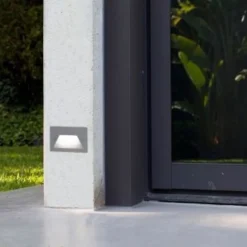 Balise LED saillie 3W 220V 120 degrés Noire IP44 pour Escalier (Pack de 10) - Blanc Chaud 2300K - 3500K - SILAMP