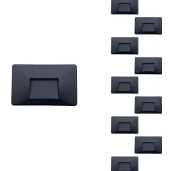 Balise LED saillie 3W 220V 120 degrés Noire IP44 pour Escalier (Pack de 10) - Blanc Chaud 2300K - 3500K - SILAMP