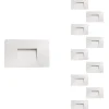Balise LED saillie 3W 220V 120 degrés Blanche IP44 pour Escalier (Pack de 10) - Blanc Chaud 2300K - 3500K - SILAMP