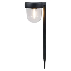 Balise solaire à piquer LED intégrée Brith noir IP44 0.08W blanc chaud