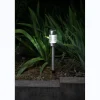 Balise solaire en inox verre à planter ou à poser- Hauteur 52cm- 1 LED blanche- 3 Lumens- Eclairage extérieur Jardin