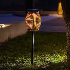 Balise solaire lanterne à planter SILVINA H70cm 200 LM