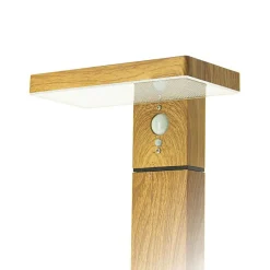Balise solaire Xanlite 50cm IP44 600 Lumens avec détecteur de mouvements et finitions bois