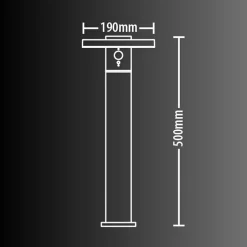 Balise solaire Xanlite 50cm IP44 600 Lumens avec détecteur de mouvements et finitions bois