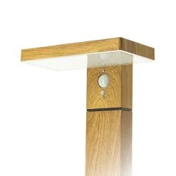 Balise solaire Xanlite 50cm IP44 600 Lumens avec détecteur de mouvements et finitions bois