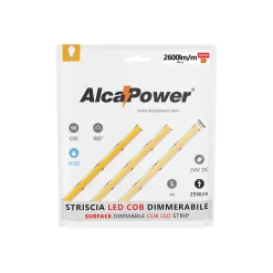 Bande LED COB SURFACE IP20 monochrome 5m 25W/MT 24V 3000K