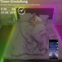 Bande LED RGB 20M avec télécommande et application pour décoration intérieure et extérieure