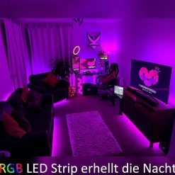 Bande LED RGB 15M avec télécommande et application - ZMH