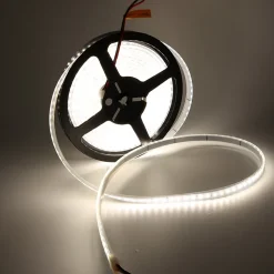 Bande LED 24V DC 10Wm Monochrome Blanc Neutre SMD2835 120 pucesm IP65 110lmW Coupure tous les 5cm 5 mètres Largeur 8mm