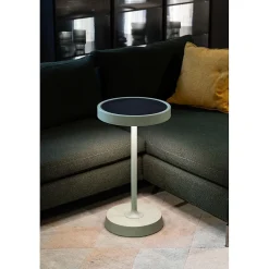 Barbell Solar RF - Lampadaire LED solaire rechargeable 65W - Lampadaire d'extérieur, 3 hauteurs 156-113-70 cm, Sauge