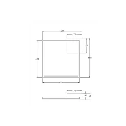 BARD plafonnier led moderne 39W corten 3394-61-361 Fabas Luce