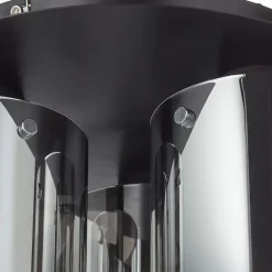 BETH Plafonnier 3L café/verre fumé E27 60W verre/métal ampoule non incluse