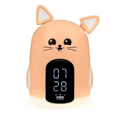 Bigben - Reveil Veilleuse Mia - Design Chat - Eclairage LED Reglable - Reveil Lumineux
