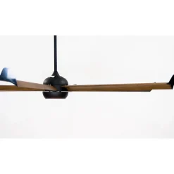 Bigcooleco un super déstratificateur aluminium laqué noir simili bois très grand taille moderne DC 236 Cm KlassFan