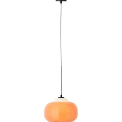 BLOP Suspension orange, verre/métal, E27 60W ampoule non incluse
