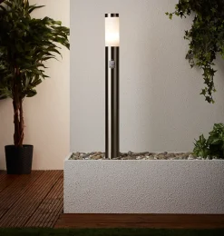 BOLE Lampadaire extérieur LED avec détecteur acier métal/plastique