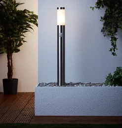 BOLE Lampadaire extérieur LED avec détecteur acier métal/plastique