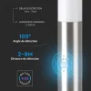 Borne de Jardin Acier Inoxydable avec Détecteur 110cm IP44 pour Ampoule E27 - SILAMP