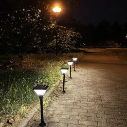 Borne de Jardin Solaire Crépusculaire IP65 2W - Blanc Chaud 2300K - 3500K - SILAMP