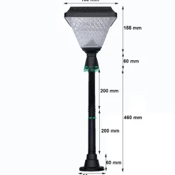 Borne de Jardin Solaire Crépusculaire IP65 2W - Blanc Chaud 2300K - 3500K - SILAMP