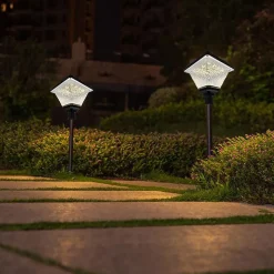 Borne de Jardin Solaire Crépusculaire IP65 2W - Blanc Chaud 2300K - 3500K - SILAMP