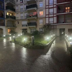 Borne de Jardin Solaire 60cm Noire 3000K/6400K - SILAMP