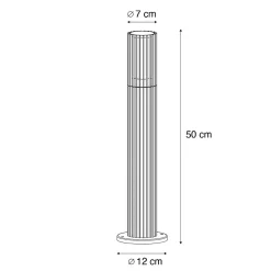 Borne d'extérieur design noire 50 cm IP44 - Boris
