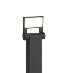 Borne d'extérieur moderne anthracite 60 cm avec LED IP54 - Zane