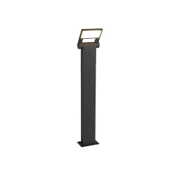 Borne d'extérieur moderne anthracite 60 cm avec LED IP54 - Zane