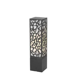 Borne d'extérieur moderne noire 40 cm IP44 - Nicole