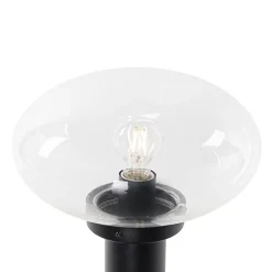 Borne d'extérieur moderne noire 50 cm - Elly