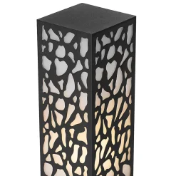 Borne d'extérieur moderne noire 60 cm IP44 - Nicole
