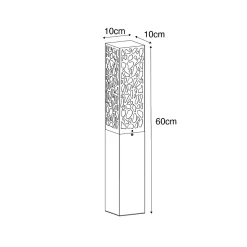 Borne d'extérieur moderne noire 60 cm IP44 - Nicole