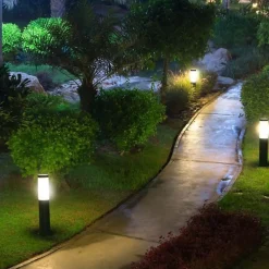 Borne Extérieur Anthracite 45cm IP44 pour Ampoule E27 - SILAMP