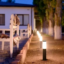 Borne Extérieur Anthracite 45cm IP44 pour Ampoule E27 - SILAMP