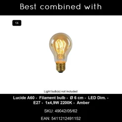 Borne extérieur CLAIRE en métal avec 1xE27 - Blanc - Lucide